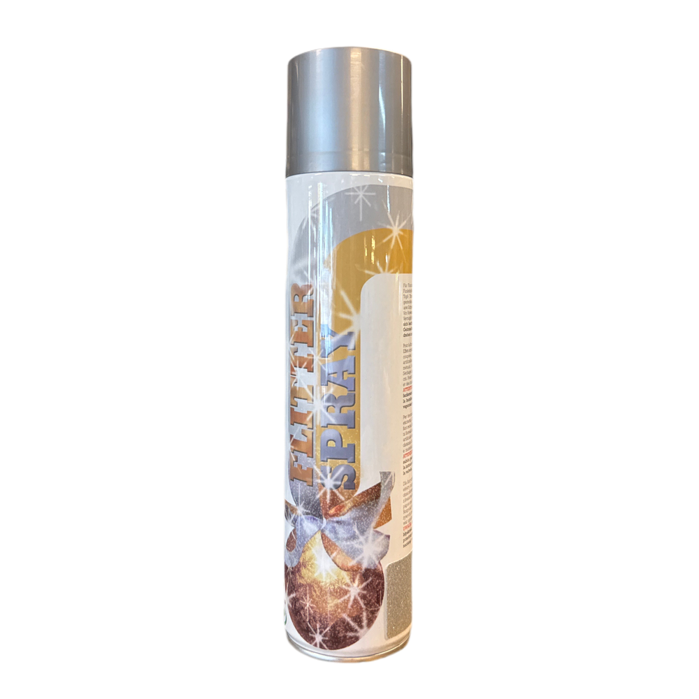 Sølv glitterspray – 400 ml