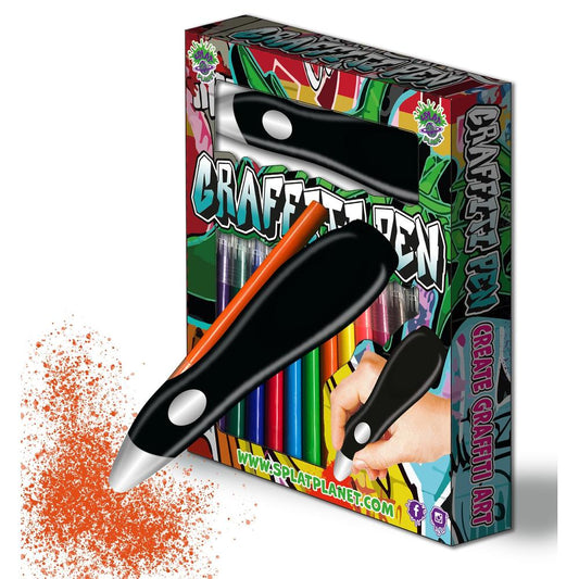 Splat Planet Airbrush Pen – graffiti-tusjer med stensiler