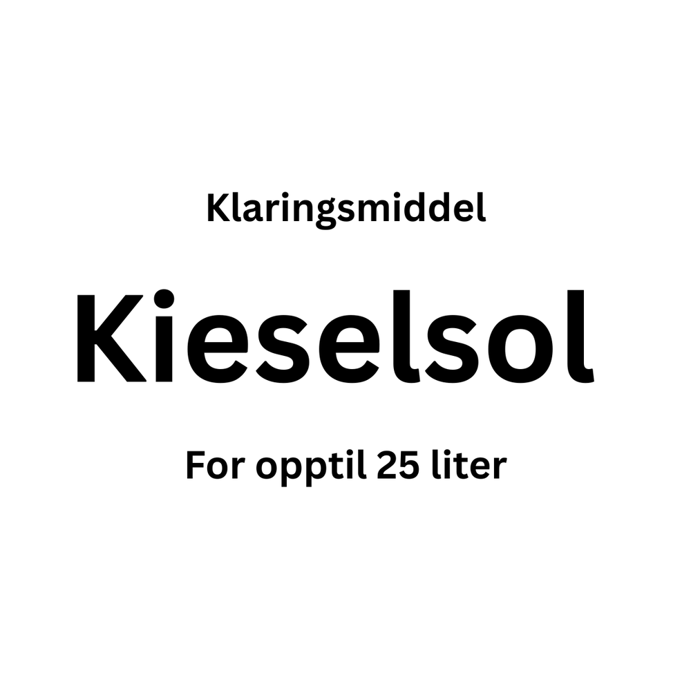 Kieselsol klarningsmiddel for opptil 25L