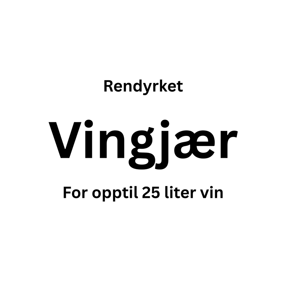 Rendyrket vingjær for opptil 25L vin