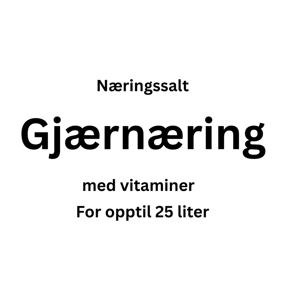 Gjærnæringssalt med vitaminer for opptil 25L