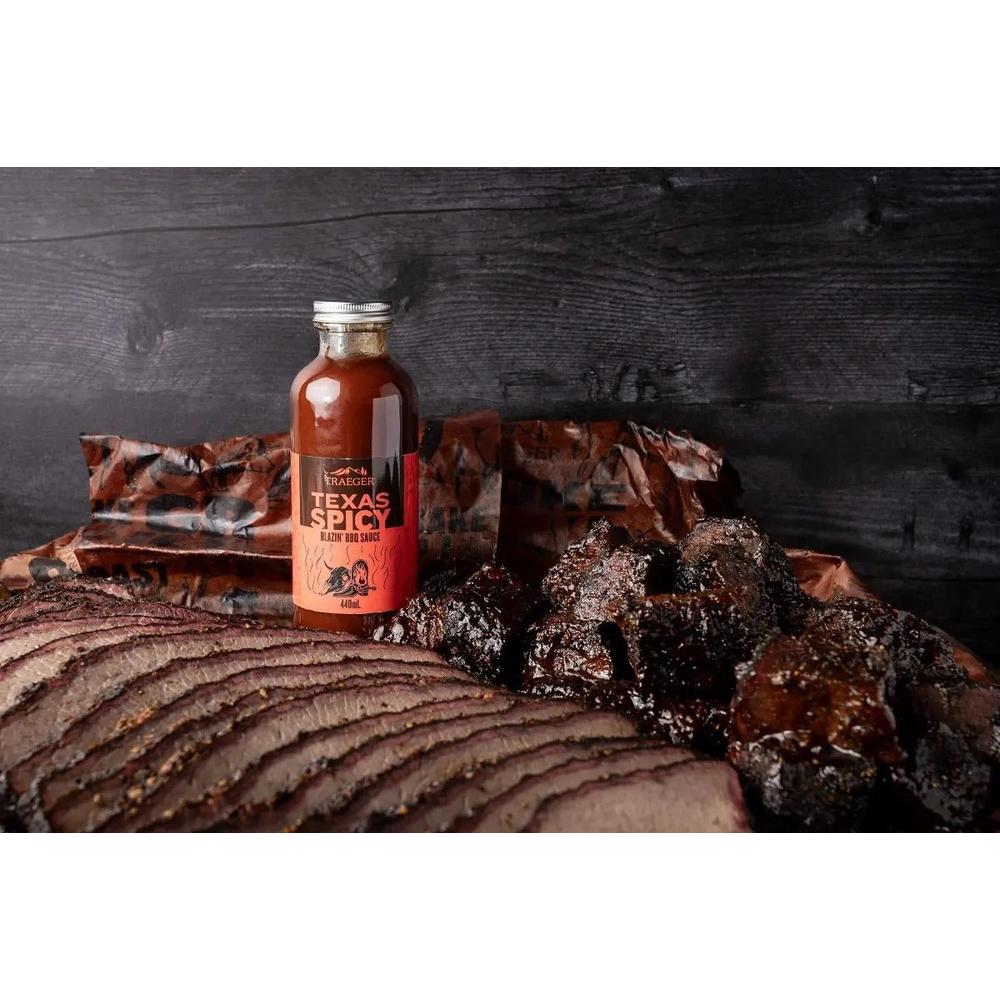 Traeger Texas Spicy BBQ - saus 440 ml – sterk og fyldig grillsaus med peppersmak - Hilles.no