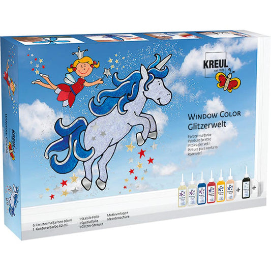 Vindusmalingssett – Glitter Fantasi (Kreul 42844)