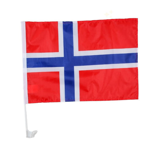 Bilflagg – Norge (2 stk) - Hilles.no