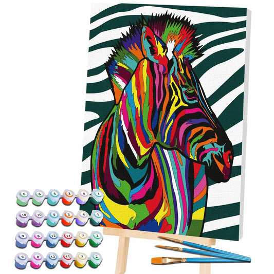Mal etter Nummer: Zebra 40 cm x 30 cm