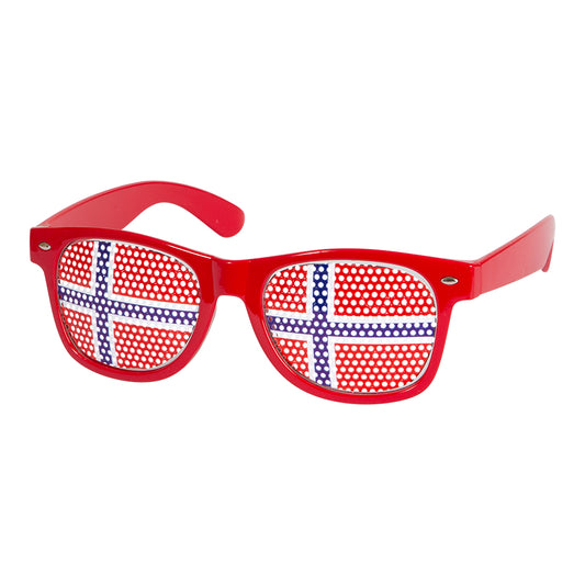 Partybriller – norsk flagg (uten UV-beskyttelse)