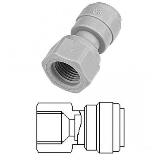 DMfit Overgang – 1/4" FFL (7/16-20 UNF) til hurtigkobling (1/4", 5/16", 3/8")
