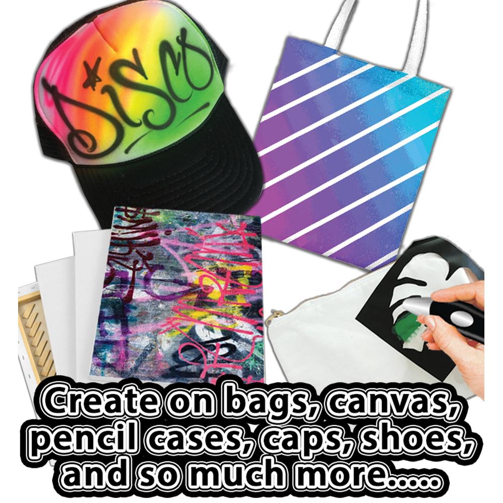 Splat Planet Airbrush Pen – graffiti-tusjer med stensiler