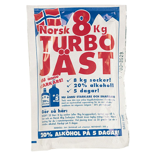 Norsk Turbogjær 8 kg – Opptil 20 % alkohol på 5 dager
