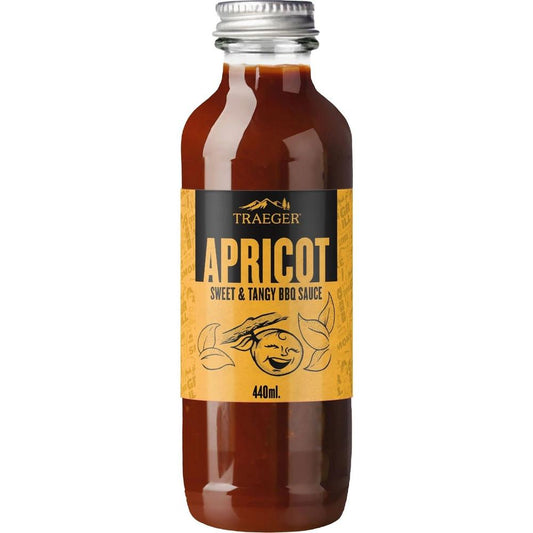 Traeger Apricot BBQ - saus 440 ml – søt og spicy saus til kylling og svin - Hilles.no
