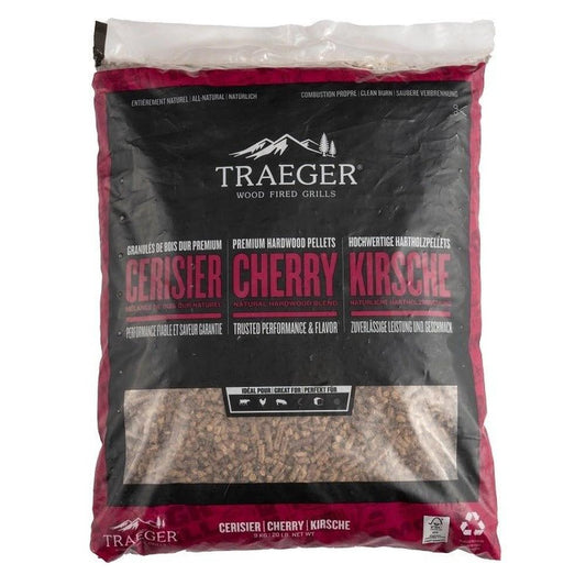 Traeger Cherry Pellets 9 kg – fruktig grillsmak med minimalt avfall og maksimal aroma - Hilles.no