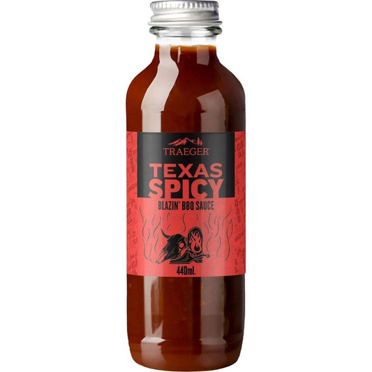 Traeger Texas Spicy BBQ - saus 440 ml – sterk og fyldig grillsaus med peppersmak - Hilles.no